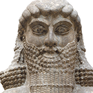 Héros terrassant un lion (Vers 713 avt JC, bas relief du Palais de Sargon, Korsabad)